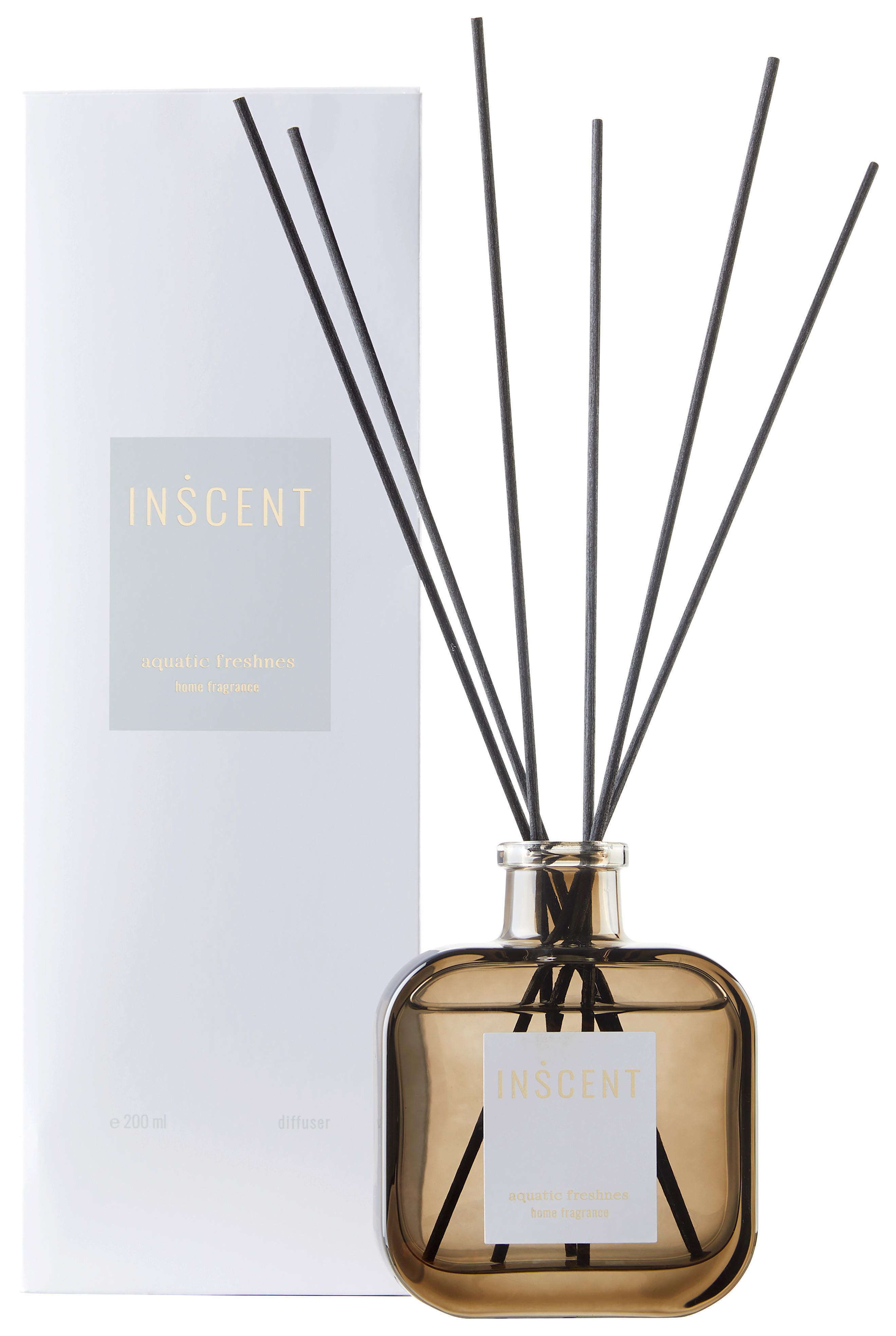 Raumduft Aquatic Freshness in Weiß max. 200ml - Klar/Weiß, Design, Glas (200ml) - Inscent