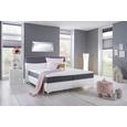 Boxspringbett Anthrazit/Weiß 160x200cm - Chromfarben/Anthrazit, KONVENTIONELL, Textil/Metall (178/111/218cm) - PREMIUM LIVING