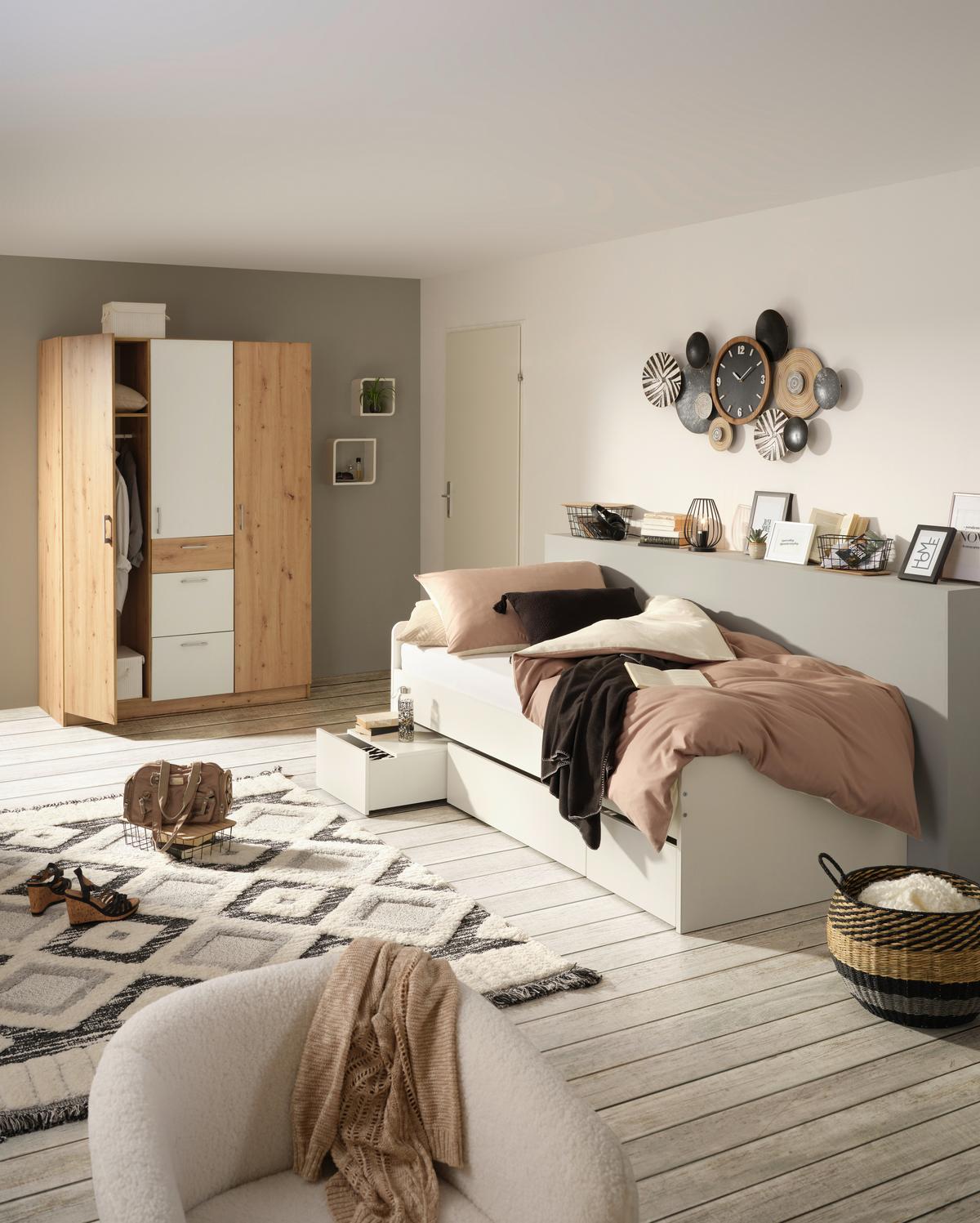 Ifjúsági Ágykeret Fehér Dirk - fehér, Konventionell (90/200cm) - Best Price