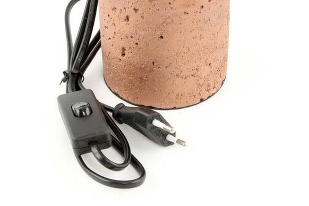 Tischleuchte Tischlampe Curacao 525 - Kupferfarben, Trend, Stein (9,5/9,5/13,5cm) - Kayoom