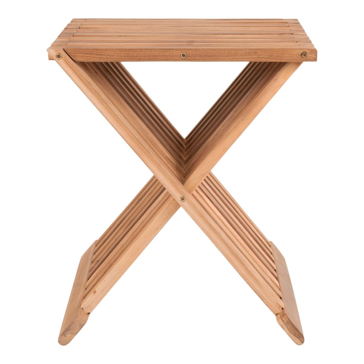 Echtholz Echtholz - Teakfarben, Basics, Holz (40/45/35cm) - MID.YOU