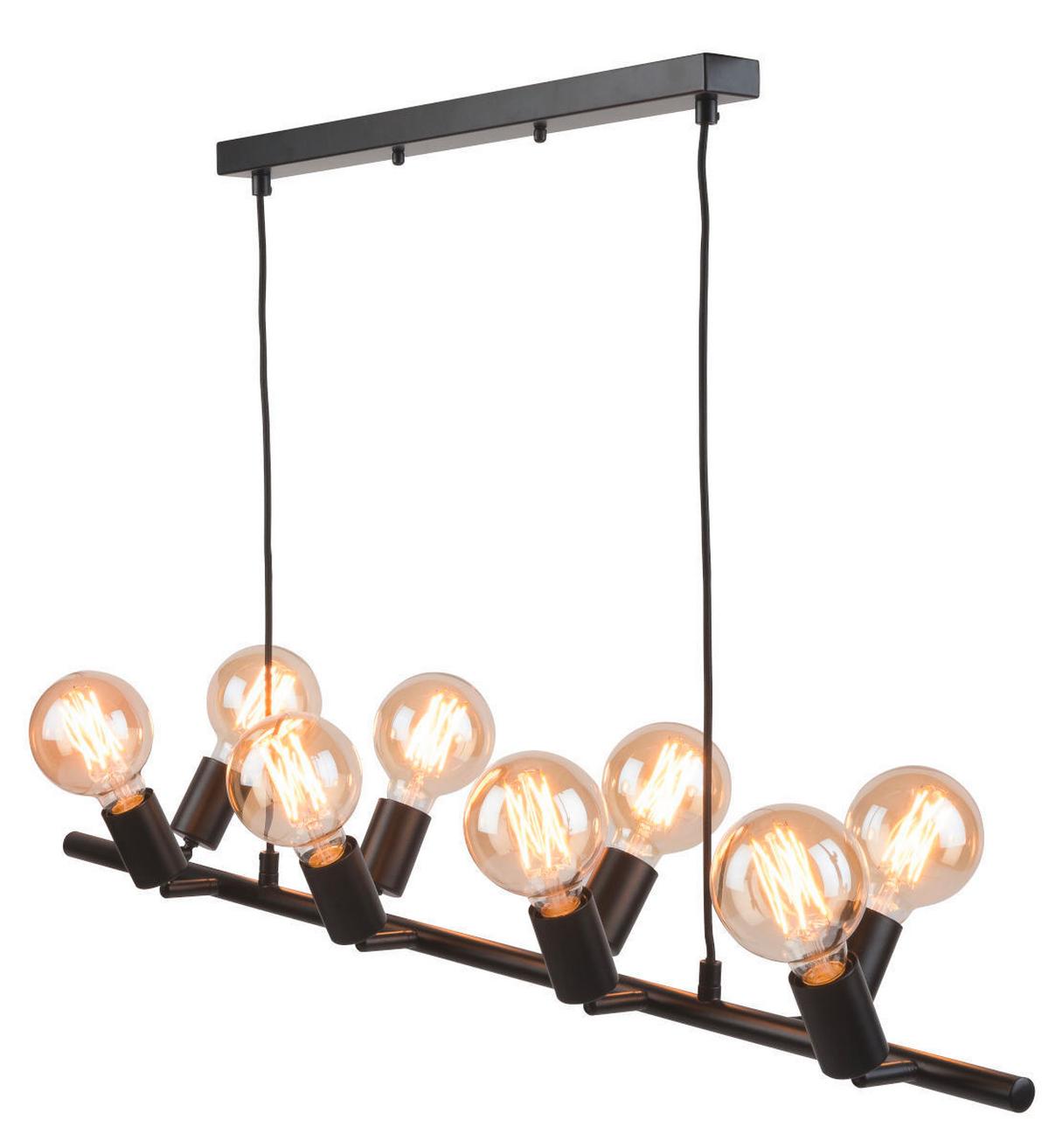 Függőlámpa Miami/h8/b - fekete, Design, fém (105/28/28-175cm) - It's about Romi