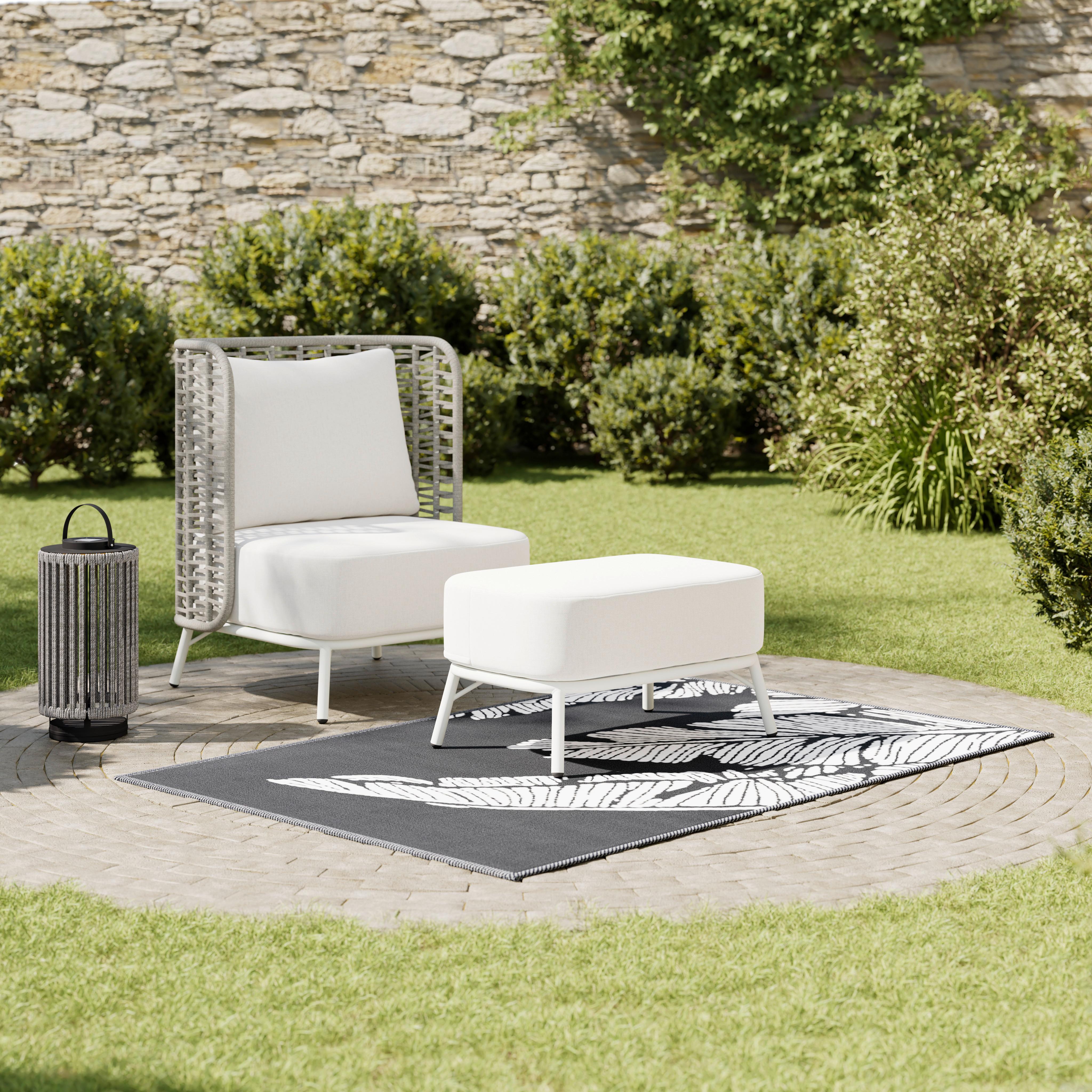 Outdoorteppich Flavia Schwarz ca. 120x180 cm - Schwarz, MODERN, Kunststoff (120/180cm) - Bessagi Garden