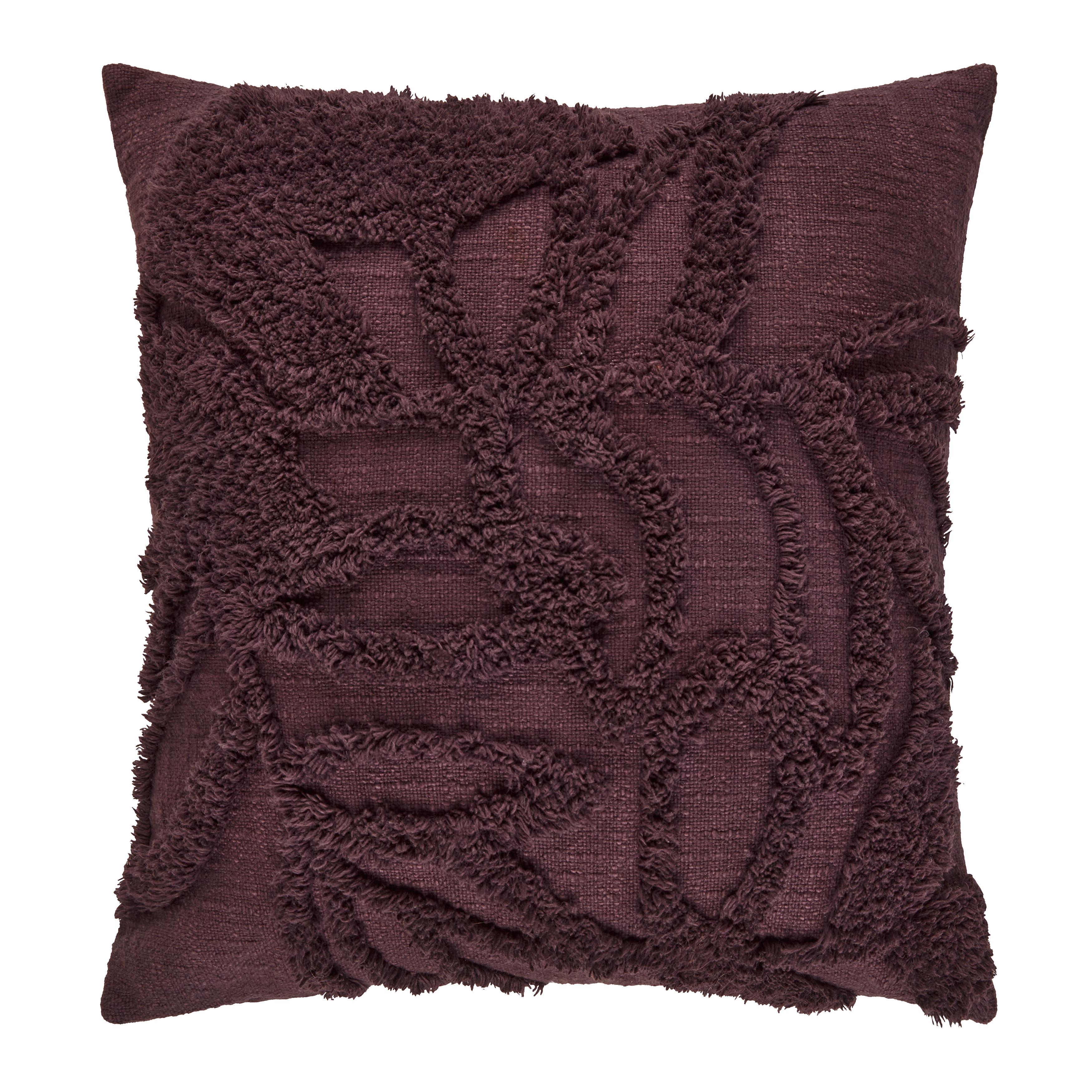 Okrasna Blazina Tamy - barve jajčevca, Moderno, tekstil (45/45cm)
