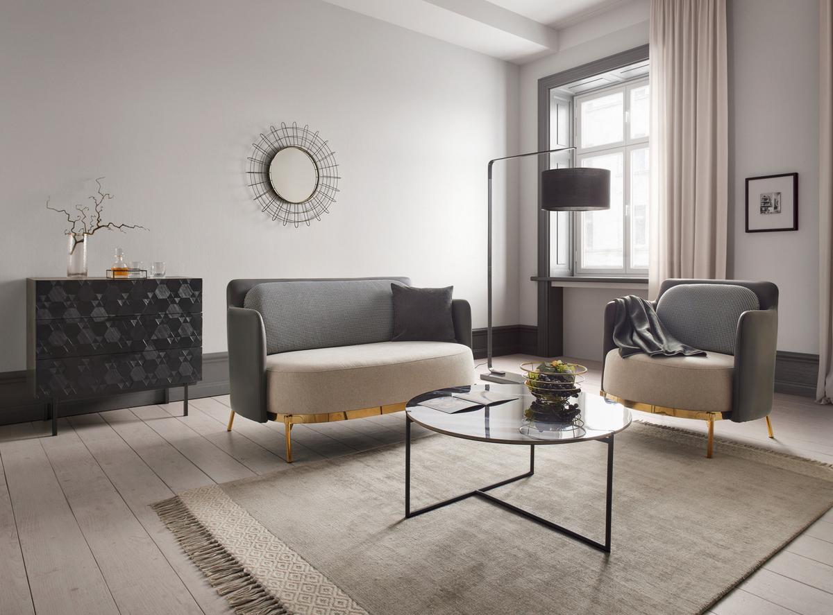 Kommode Roma ca. 85x80 cm MDF Schwarz - Schwarz, MODERN, Holz/Metall (85/80/40cm) - Bessagi Home