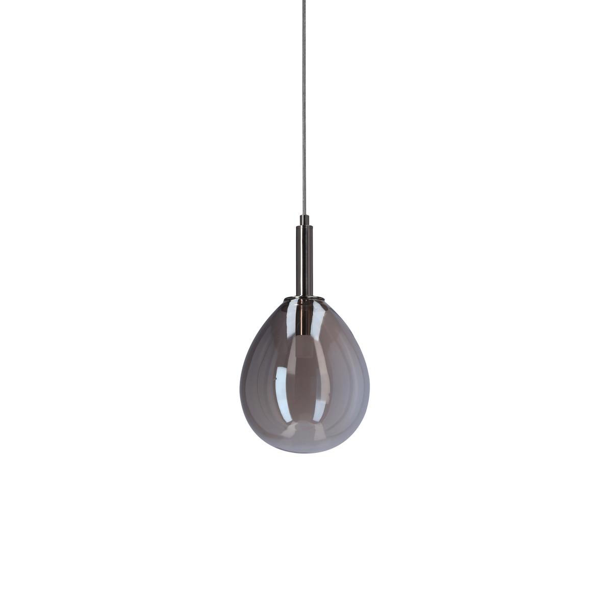 Led Viseća Svjetiljka Lukka - srebrne boje/boje kroma, Design, staklo/metal (18/18/115cm)
