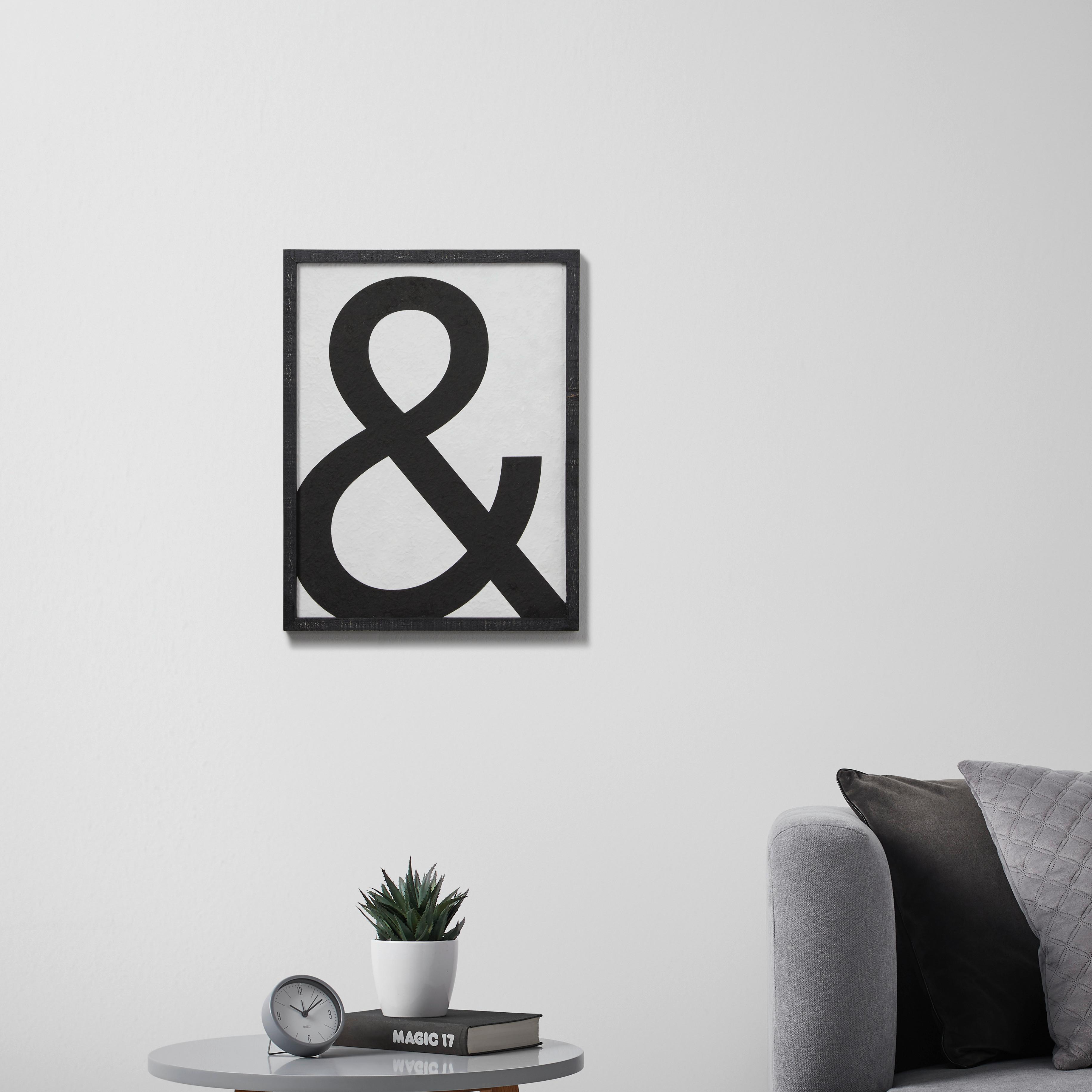 Bild Ila Schwarz/Weiß ca. 35x45x2,5 cm - Schwarz, MODERN, Holz/Papier (35/45/2,5cm) - Bessagi Home