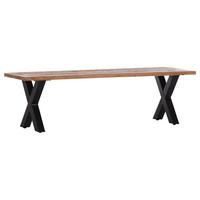 ŁAWKA BARNEY - kolor naturalny/czarny, Lifestyle, metal/drewno (160/45/40cm) - Landscape