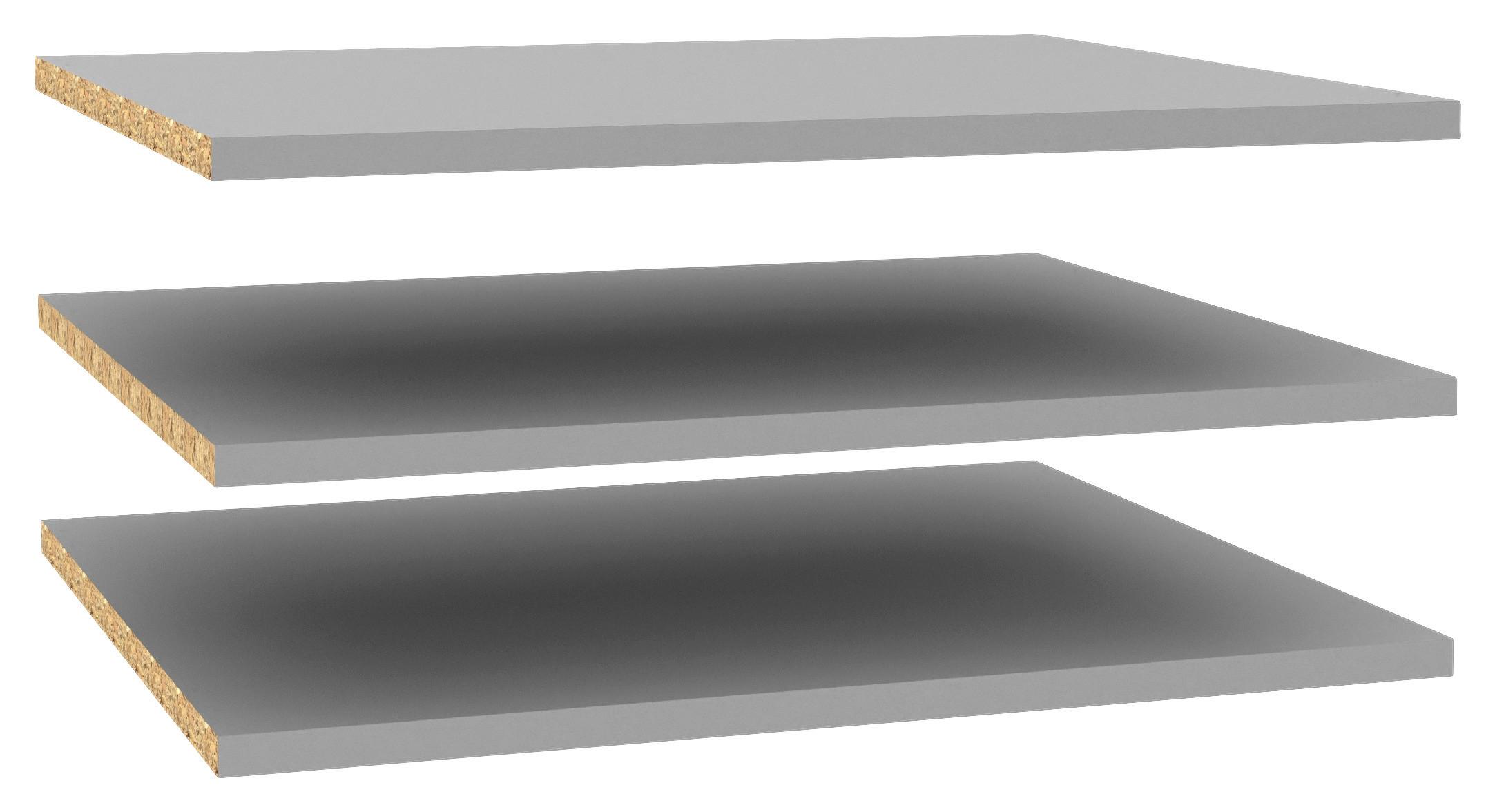 Belső Polc Szett Bellevue - szürke, Lifestyle, faalapú anyag (47,8/42/2,2cm)