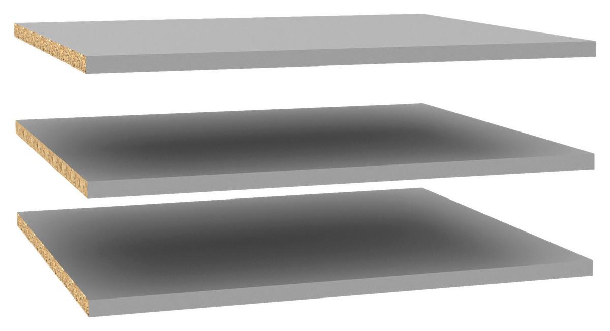 Belső Polc Szett Bellevue - szürke, Lifestyle, faalapú anyag (47,8/42/2,2cm)