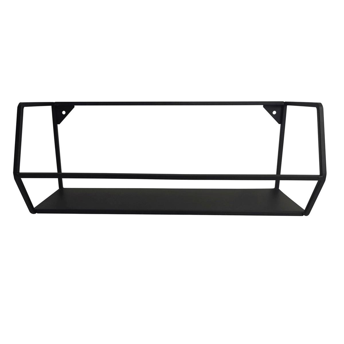 REGAŁ ŚCIENNY NORA - czarny, Trend, metal (40/16/16cm) - Landscape