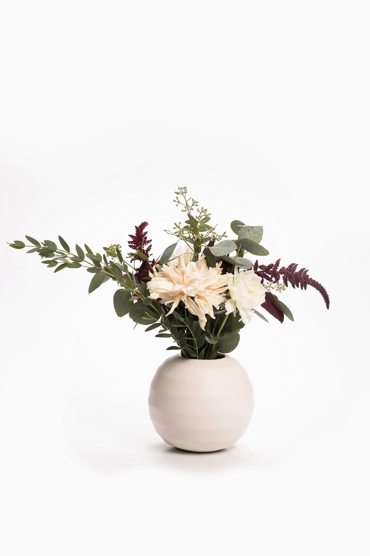 Vase Omfamna Weiß - Weiß, Basics, Keramik (16/14cm) - Markslöjd