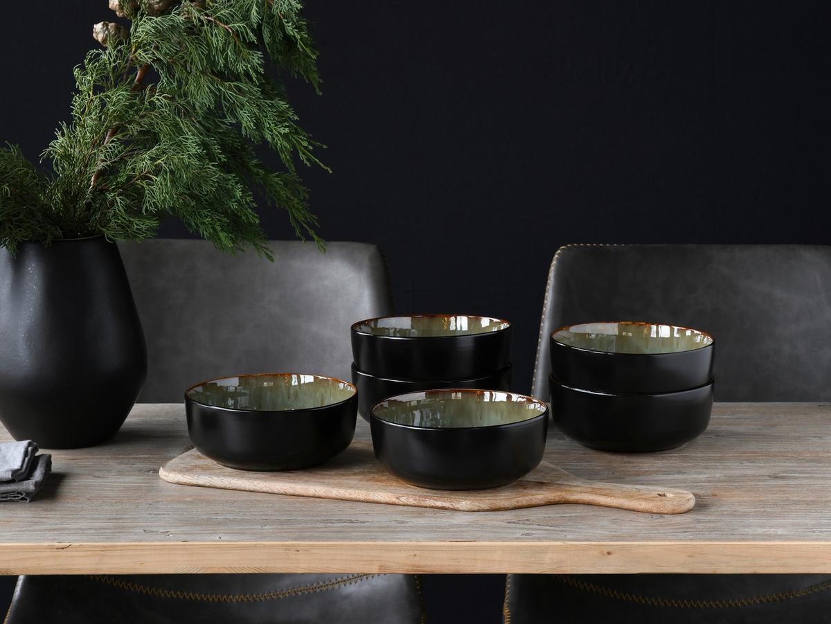 Set Skodelic Za Kosmiče Nordic Fjord Green, 6-Delni - zelena, Basics, keramika (300ml) - Creatable