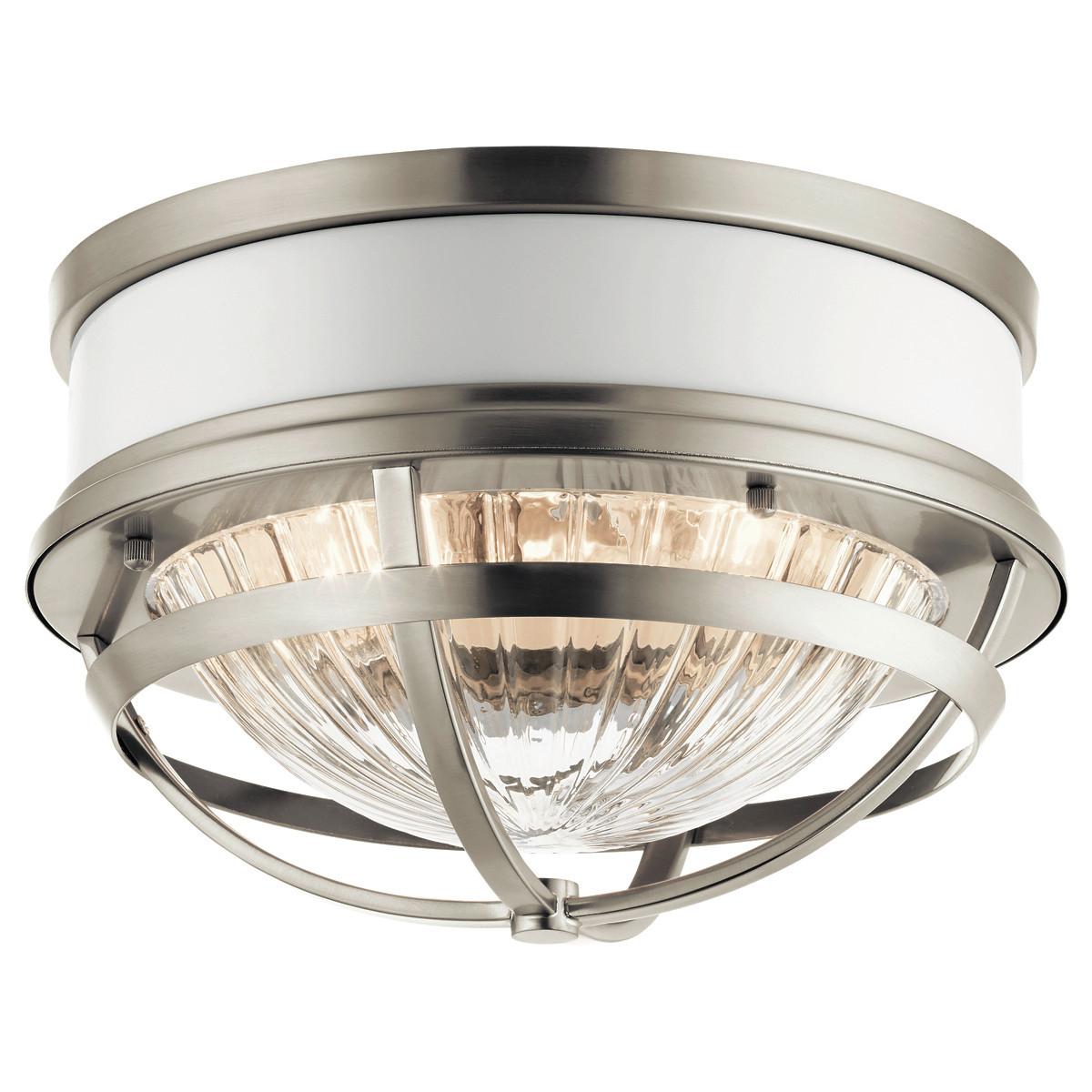 Stropna Svjetiljka Tollis - bijela/boje nikla, Konvencionalno, staklo/metal (30.5/19.9cm) - Elstead Lighting