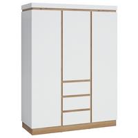 Ormar S Klasičnim Vratima Calabria - bijela/boje hrasta, Moderno, drvni materijal (157,4/211,6/60cm) - Modern Living