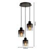 HÄNGLAMPA ESTELLE - svart, Modern, metall/glas (29/120cm) - Mömax