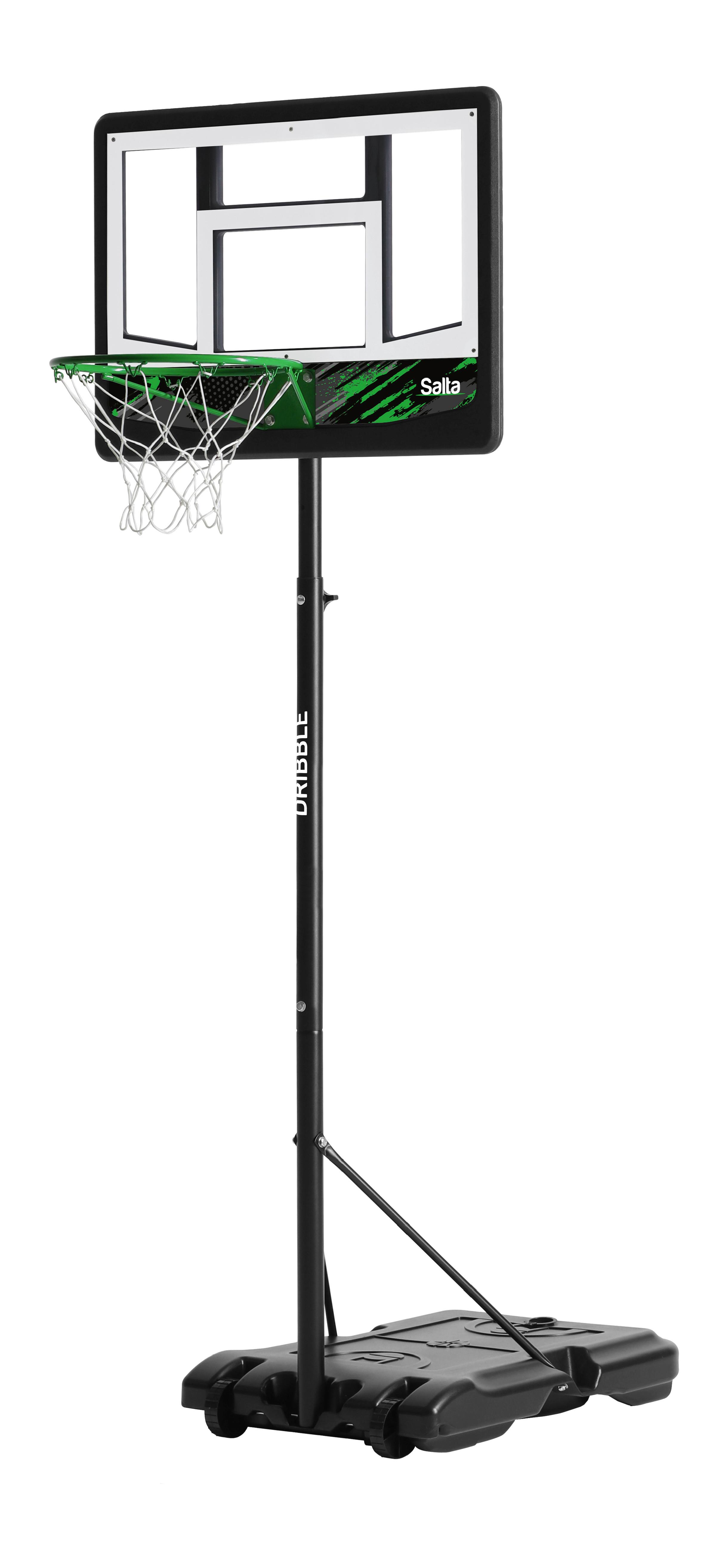 BASKETBALLSTÄNDER SALTA DRIBBLE - Schwarz/Grün, KONVENTIONELL, Metall (83/204-254/130cm) - Salta