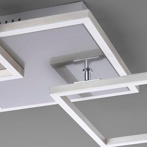 LED-Deckenleuchte Iven max. 21 Watt - Silberfarben, Kunststoff/Metall (75/53/7,3cm)