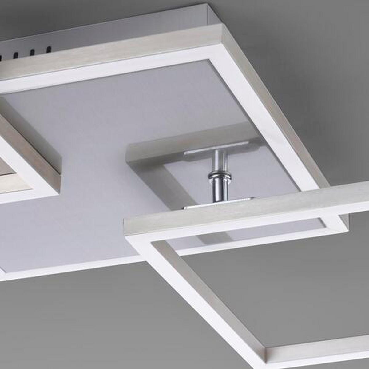 LED-Deckenleuchte Iven max. 21 Watt - Silberfarben, Kunststoff/Metall (75/53/7,3cm)