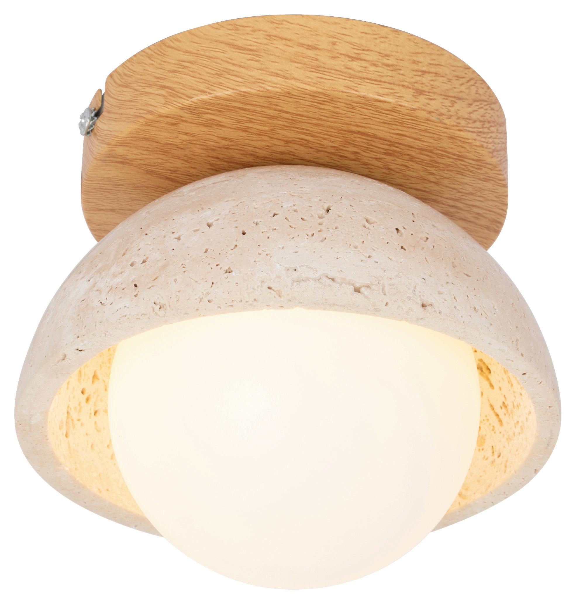 LAMPA SUFITOWA KANELA - beżowy/biały, Design, kamień/metal (15/15cm) - Collet's Monde