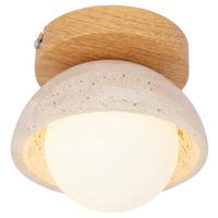 LAMPA SUFITOWA KANELA - beżowy/biały, Design, kamień/metal (15/15cm) - Collet's Monde