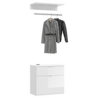 Serija Predsoblja Projekt X - bijela, Moderno, drvni materijal (61/171,8-11,4/37cm) - Modern Living