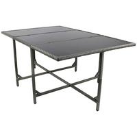Gartentisch Raloso ca. 170x110x72 cm Grau - Grau, MODERN, Glas/Kunststoff (170/110/72cm) - Ambia Garden