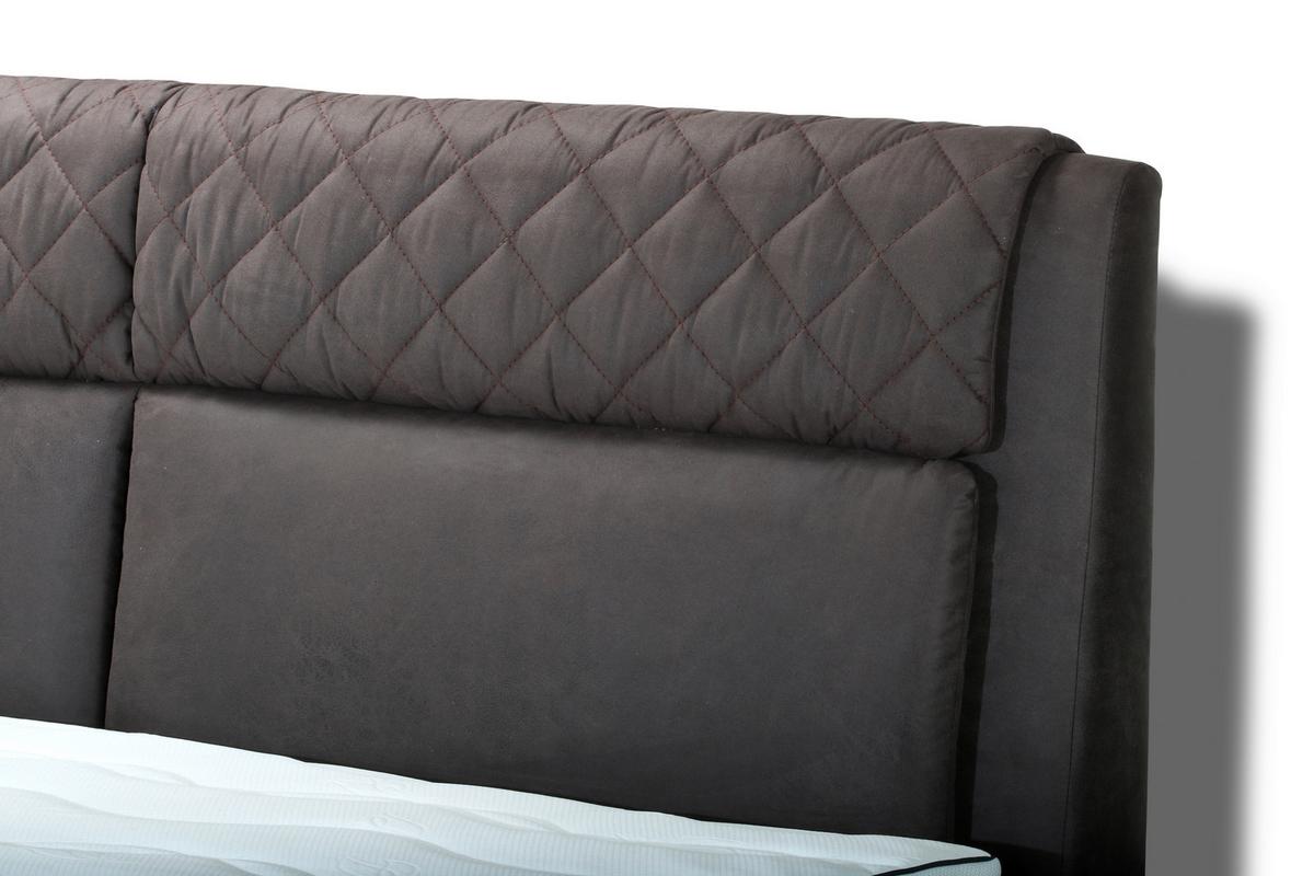 Boxspringágy Sötétszürke Manacor - sötétszürke, Konventionell, textil/fa (180/200cm)