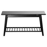Schuhbank Noble ca. 90x45x35cm Schwarz Bambus - Schwarz, ROMANTIK / LANDHAUS, Holz (90/45/35cm) - MID.YOU