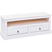 TV-Element Provence 3 ca. 118x45x39 cm Holz Weiß - Schwarz/Weiß, KONVENTIONELL, Holz/Metall (118/45/39cm) - MID.YOU