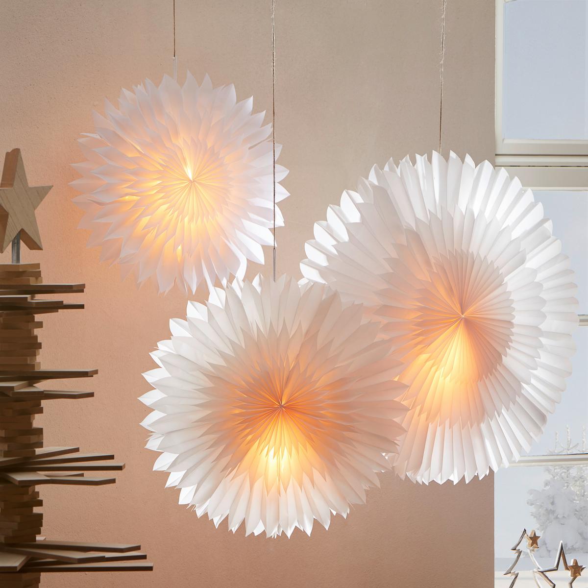 DEKORACJA ŚWIETLNA LED SOLINA 705924 - biały, Basics, papier (75/18/75cm) - Markslöjd