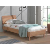 Bett FORREST Naturfarben ca. 90x200 cm Echtholz Eiche - Naturfarben/Nickelfarben, MODERN, Holz (90/200cm) - Vipack