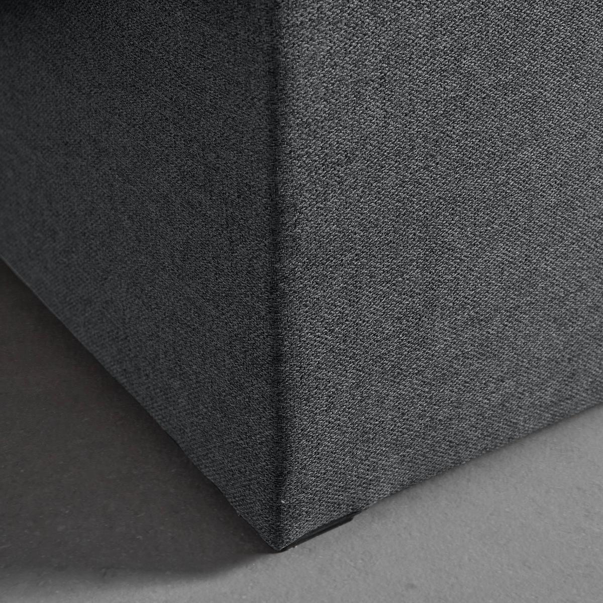 Pat tip boxspring fără arcuri ROSA - gri închis, Modern, lemn/textil (180/200cm) - Bessagi Home
