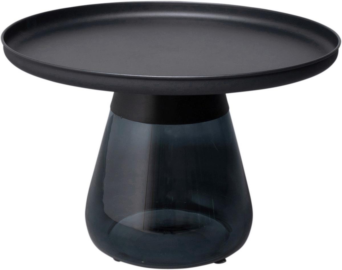 Beistelltisch Bottiglia Schwarz/Blaugrau - Blaugrau/Schwarz, MODERN, Glas/Metall (60/43/60cm) - Kare-Design