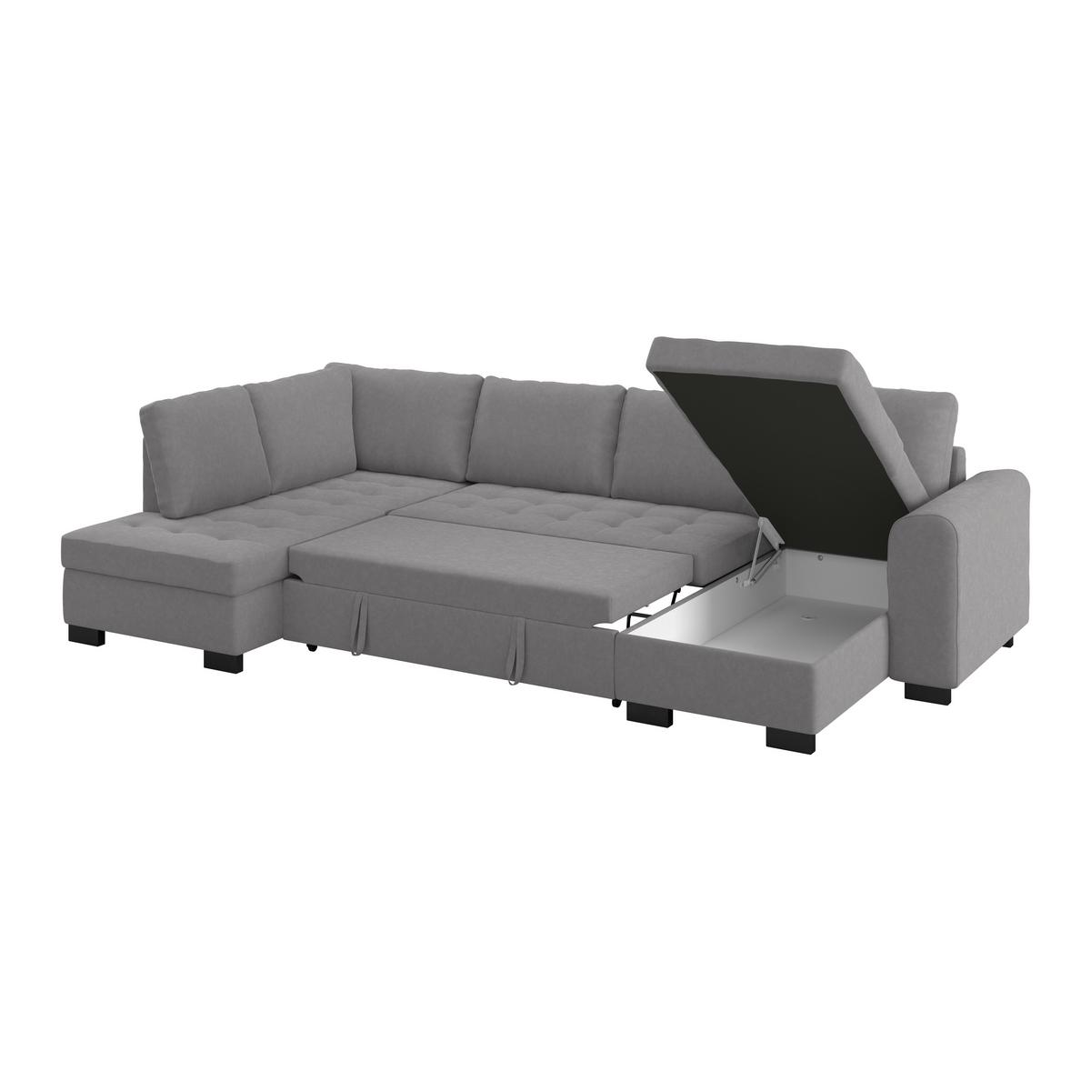 Canapea modulară MALTE - gri, Modern, textil (178/305/155cm) - Luca Bessoni