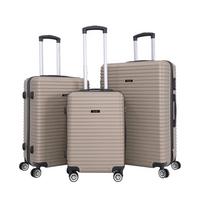 ZESTAW WALIZEK PODRÓŻNYCH LTS-18778 - kolor złoty, Basics, tworzywo sztuczne/metal - Novel