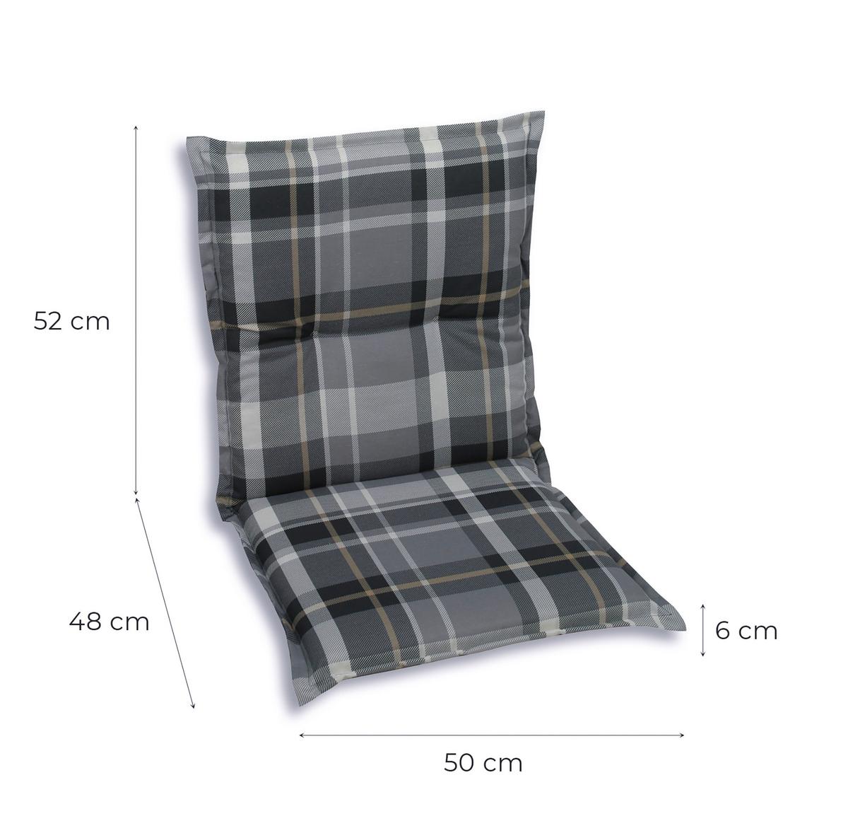 Sesselauflagenset Grau, 4-teilig - Grau, Basics, Textil (50/6/100cm)