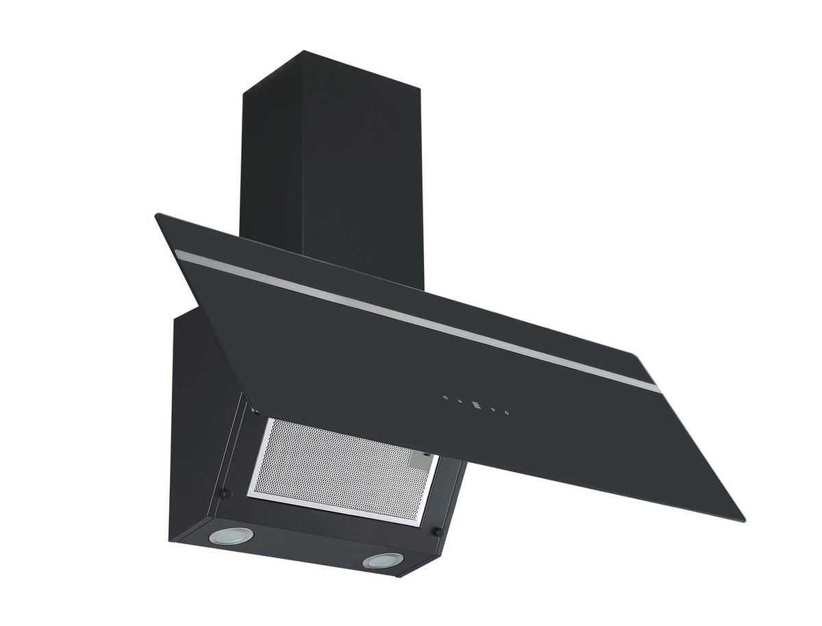 Dunstabzugshaube S20-90ABTH Schwarz - Edelstahlfarben/Schwarz, Basics, Glas/Metall (90/111.60/29.6cm) - PKM