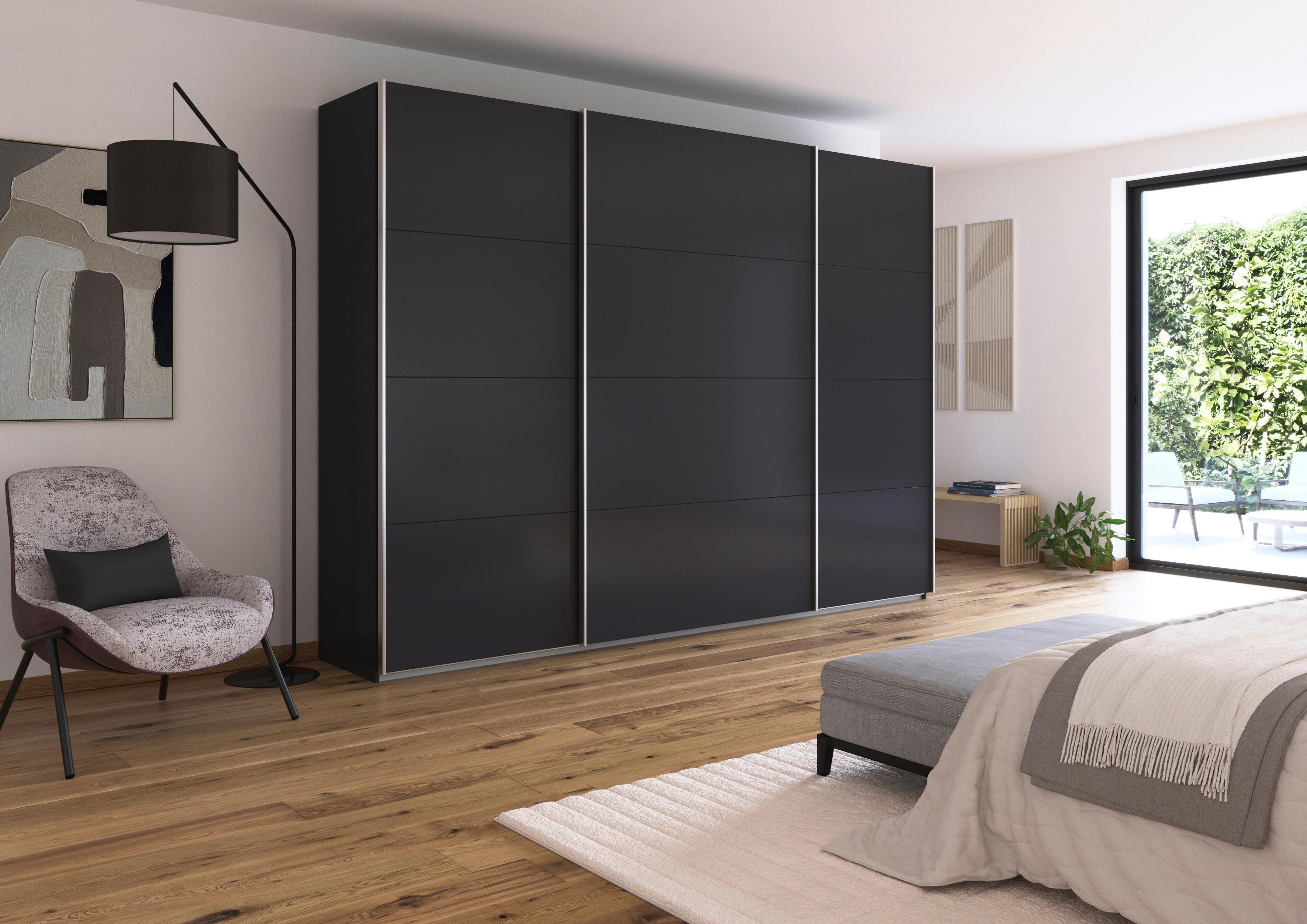 Ormar S Kliznim Vratima Feldkirch - antracit/boje aluminija, Moderno, drvni materijal/metal (315/229/62cm)