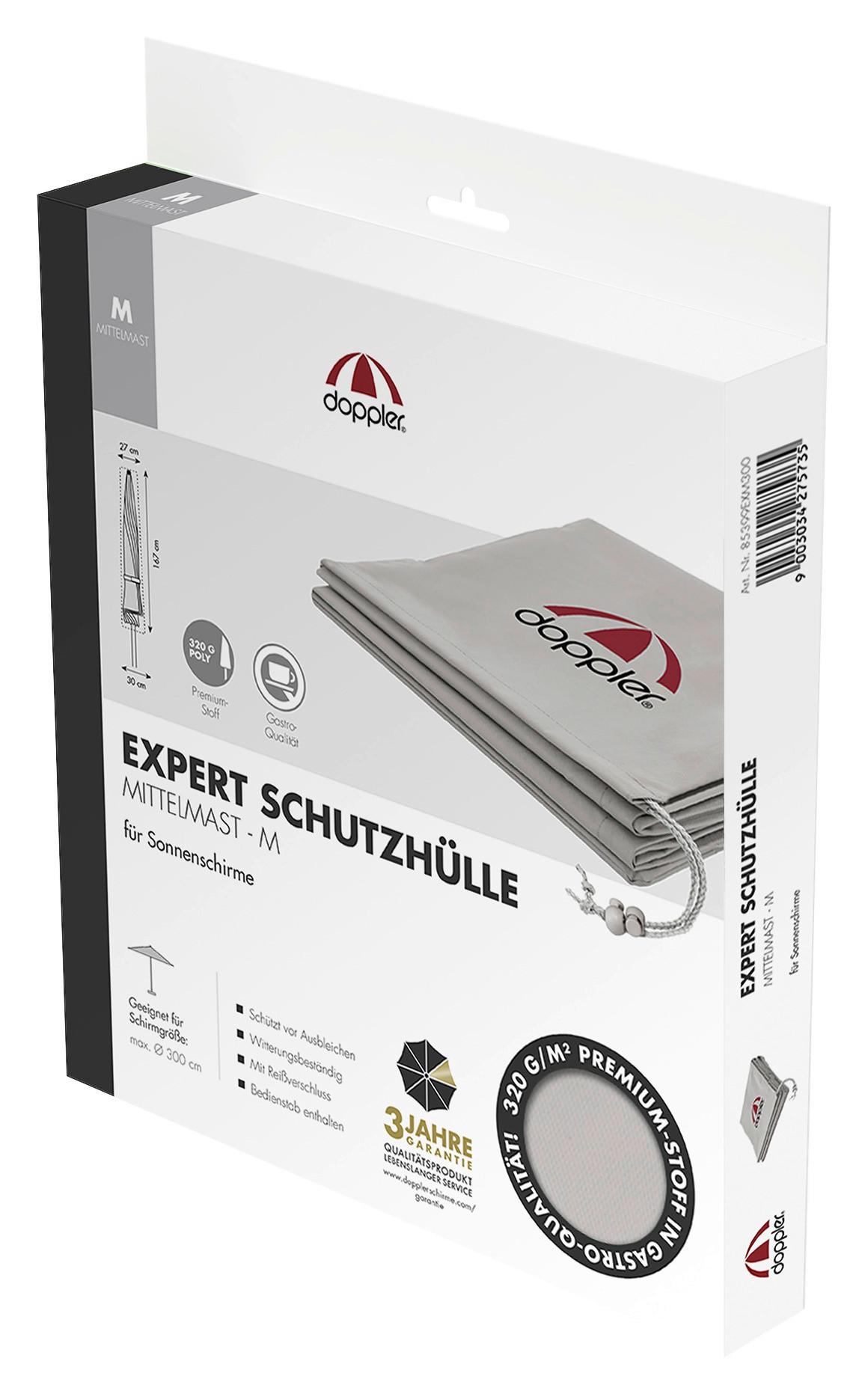 Schirmhülle Expert Grau ca. 300cm - Grau, Basics, Textil (300cm) - Doppler