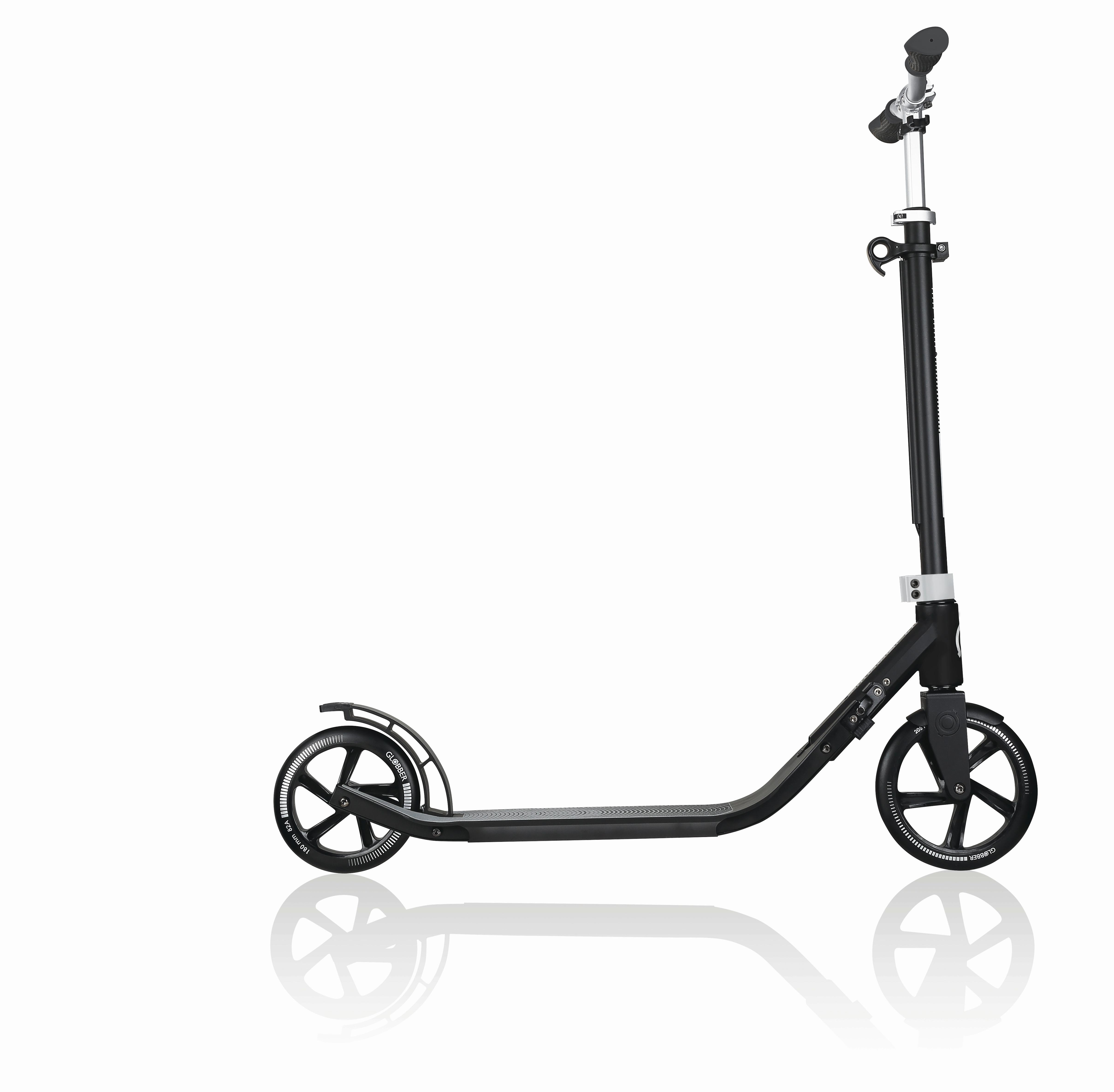 Scooter GL One aus Aluminium - Schwarz/Grau, Basics, Metall (49/111/96cm) - GLOBBER