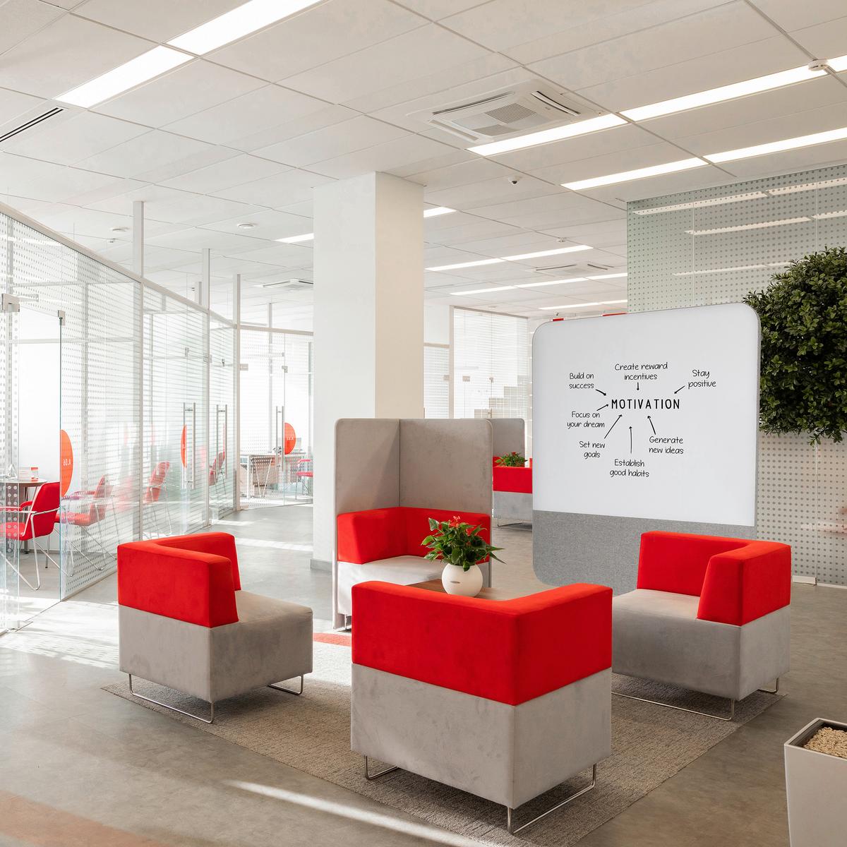 Pregradna Stena Vision Board, Siva - siva, Basics, umetna masa/steklo (120/164/60cm) - MID.YOU