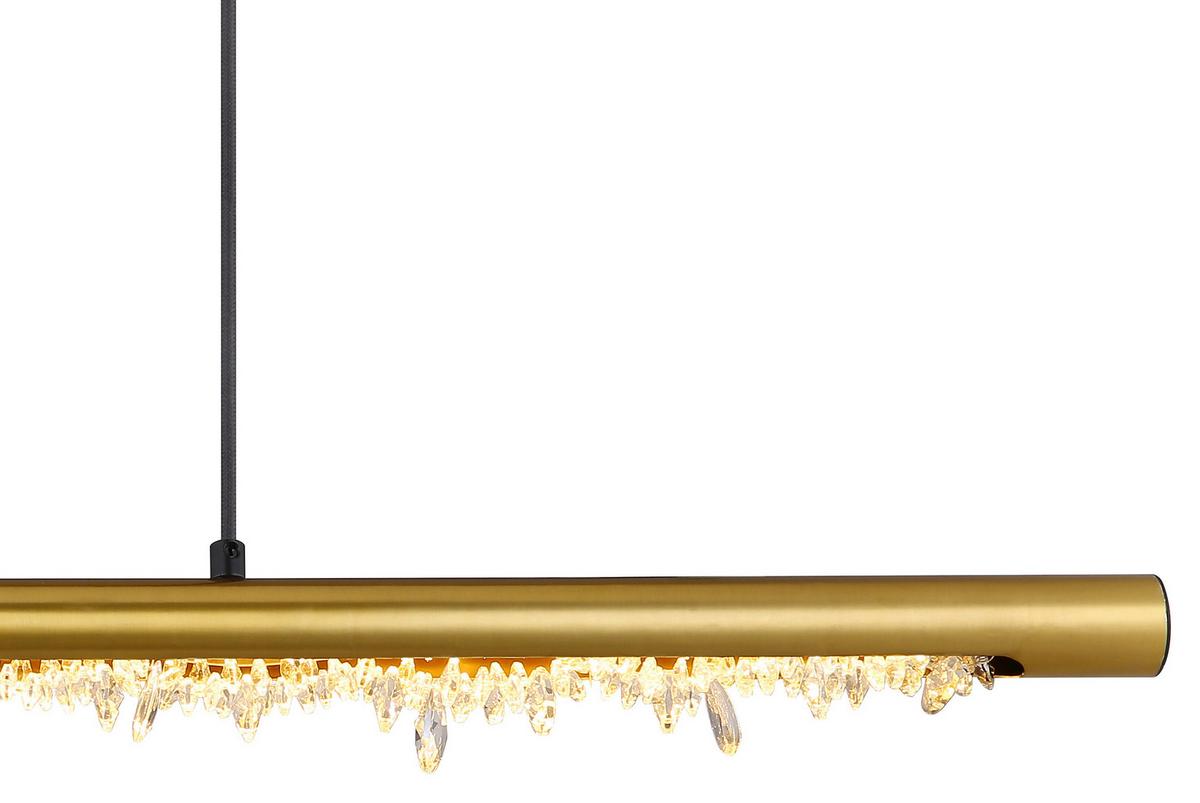 Hängeleuchte Felicitas in Messingfarben max. 15 Watt - Klar/Messingfarben, Basics, Kunststoff/Metall (100/8/150cm) - Globo