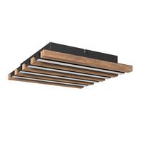 Led Stropna Svjetiljka Hayden - bijela/tamno smeđa, Natur, drvni materijal/metal (30/30/5cm)