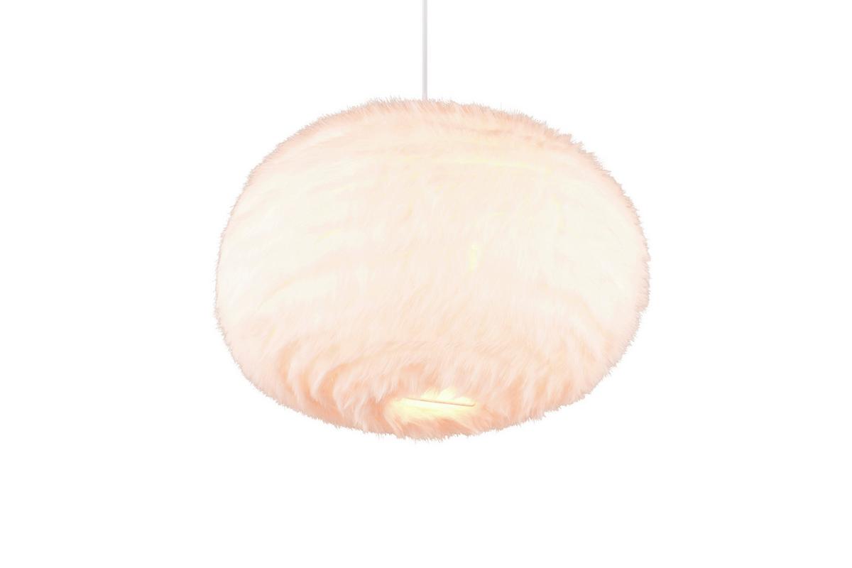 LAMPA ZWIESZANA R31581901 FURRY - biały/kolor piaskowy, Modern, metal/tkanina (50/150cm)