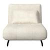 BÄDDFÅTÖLJ LUNA - vit/svart, Modern, metall/textil (92/86/80cm) - Bessagi Home