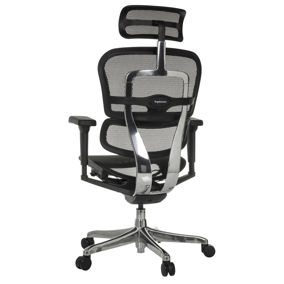 Drehstuhl Ergohuman Ultra Gen2 Schwarz - Silberfarben/Schwarz, MODERN, Kunststoff/Textil (65/132/60cm) - MID.YOU