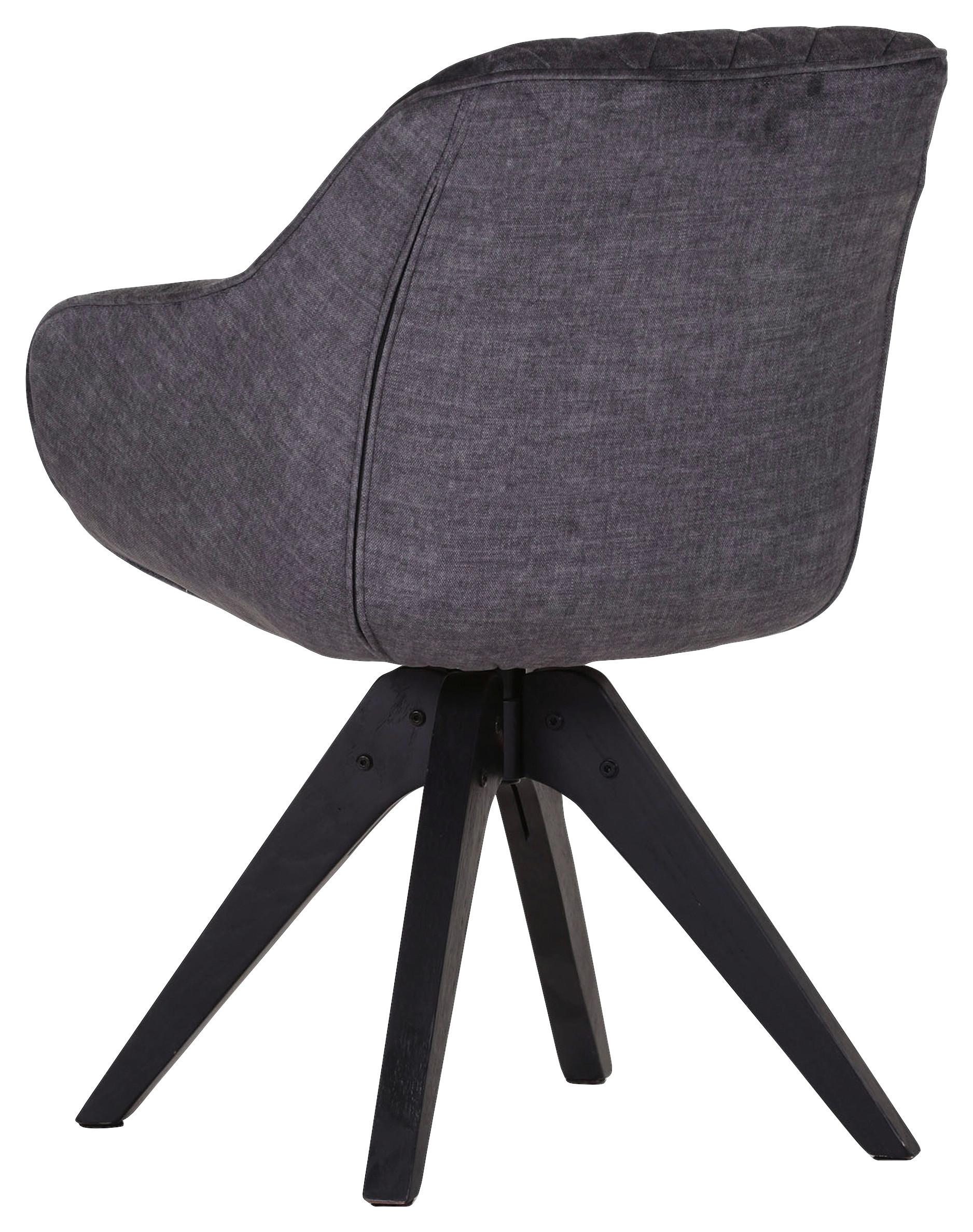 KRZESŁO Z PODŁOKIETNIKAMI COOL - ciemnoszary/czarny, Lifestyle, tkanina/drewno (60/83/65cm) - Landscape