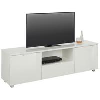 Comodă joasă ROY -EXKLUSIV- - alb, Modern, material pe bază de lemn (160/45/38cm) - Modern Living
