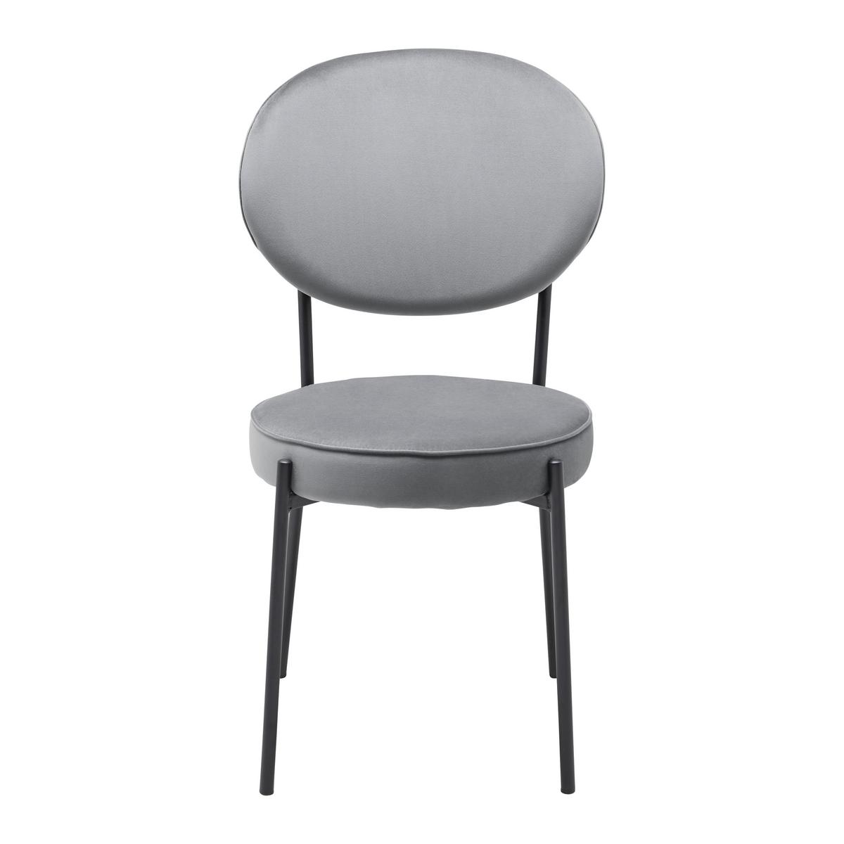 KRZESŁO FLORENTIN - czarny/szary, Modern, metal/drewno (45/92/57cm) - Bessagi Home